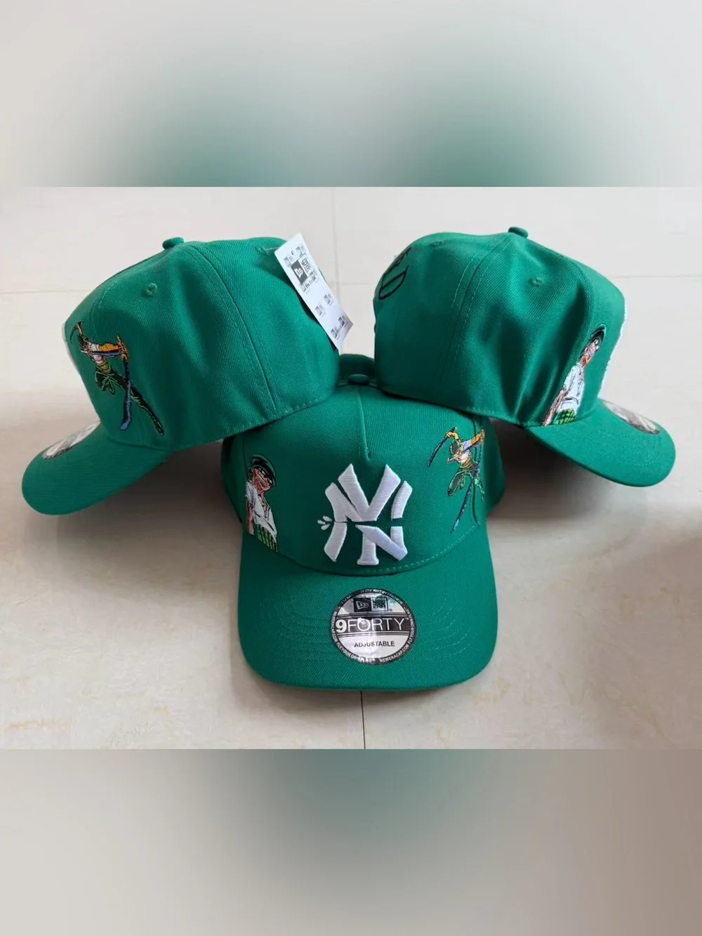 New Era Green NY Yankees 9FORTY Cap with Embroidered Characters